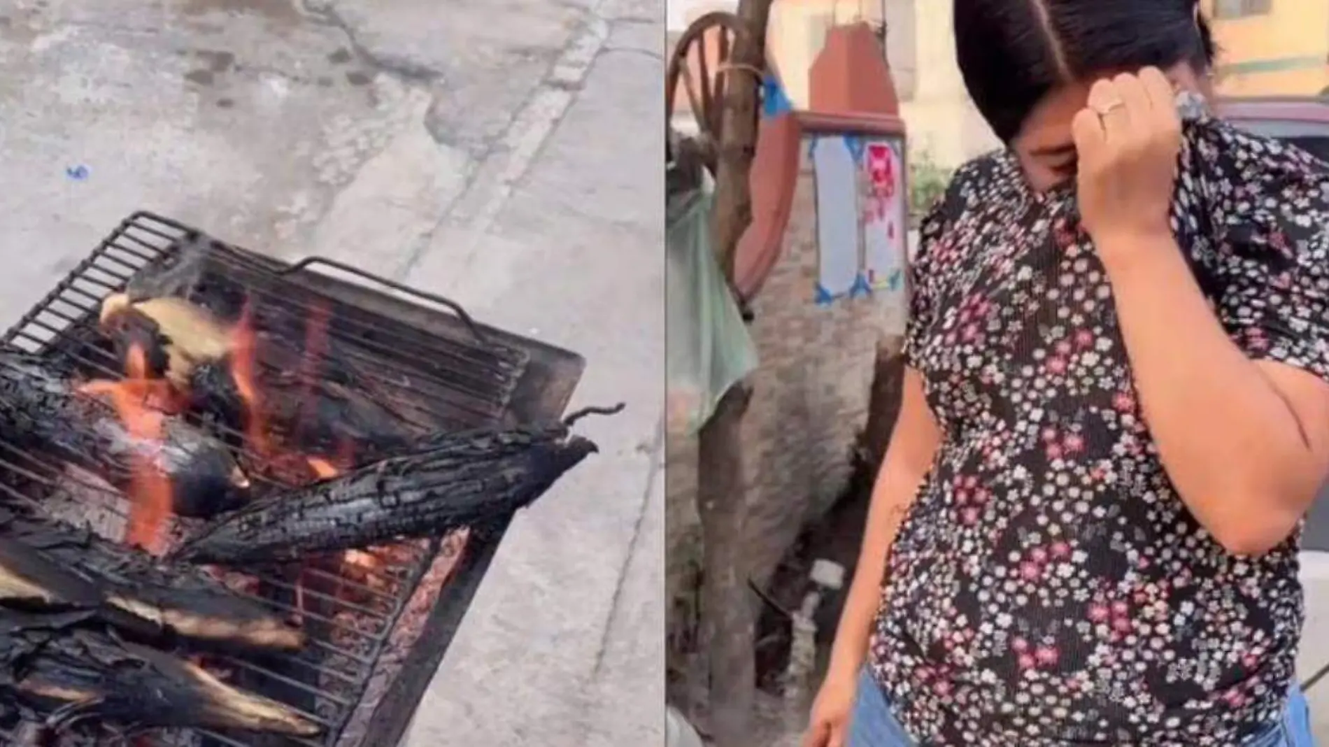 Mujer abre su primer puesto de elotes asados y los quema todos